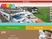 Tablet Screenshot of hotelhuber.com