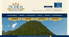 Desktop Screenshot of hotelhuber.at